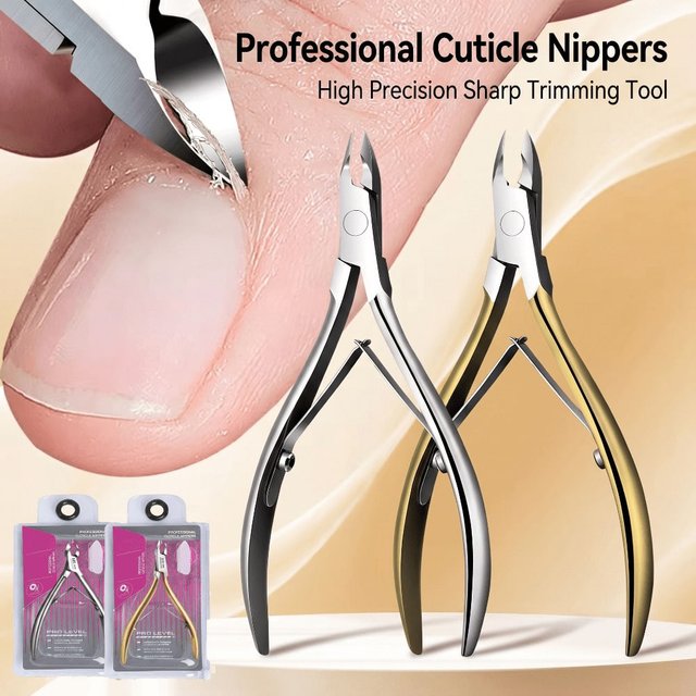 1/2 Pcs Professional Cuticle Nippers, Stainless Steel Cuticle Trimmer, Nail Care Tools