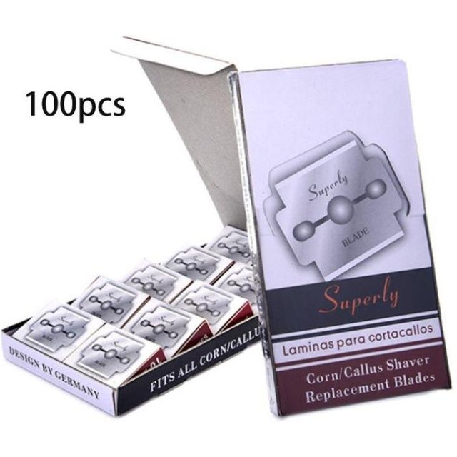 L8RD 1 box/100pcs Calluses Corn Shaver Replacement Pedicure Foot Care Tools