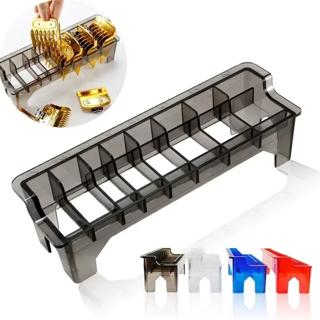 8/10 Grid Storage Box Electric Hair Clipper Rack Holder Organizer Case Barber Salon Hairdressing Tool,Special for Real Hair Wigs