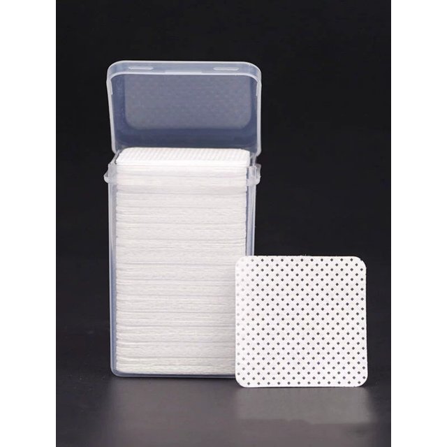 200Pcs Pink Lint-Free Nail Polish Remover Wipes UV Gel Glue Removal Cotton Pads for Manicure & Makeup Cleaning Tools