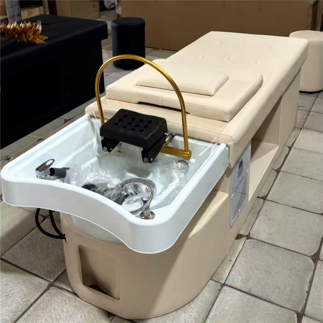 Multifunctional Japanese Head Spa Station, Steam Spa Shampoo Massage Bed & Massage Chair for Salon Hair Washing Head Therapy