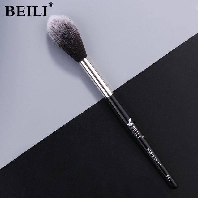 BEILI 1 piece Black Professional Synthetic Makeup brushes Highlighter Blending Blush Eyebrow Eyeliner make up brushes