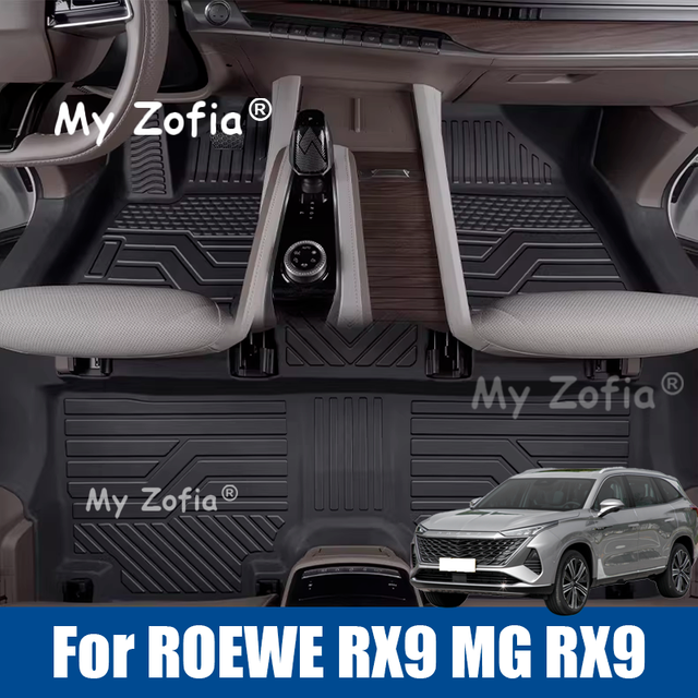For ROEWE RX9 MG RX9 2023 2024 2025 2026 Car TPE Floor Mats Trunk mats All Weather Waterproof Anti-Slip Liner Mat Accessories