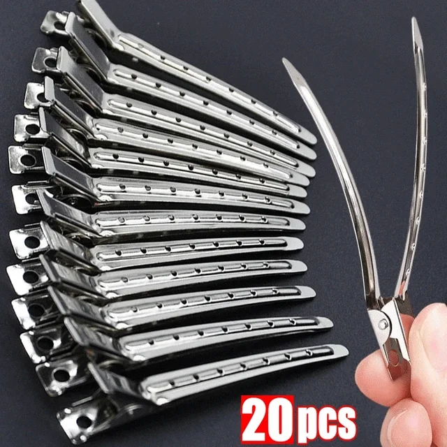 Pinces de soins capillaires pour femmes, pinces de séparation en métal et acier pour coiffure,
