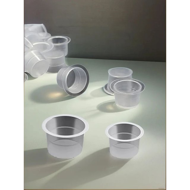 100-1000PCS Disposable Plastic Tattoo Ink Cups Holder Clear Container Pigment Cap Permanent Makeup Tattoo Supplies S/M/L Size