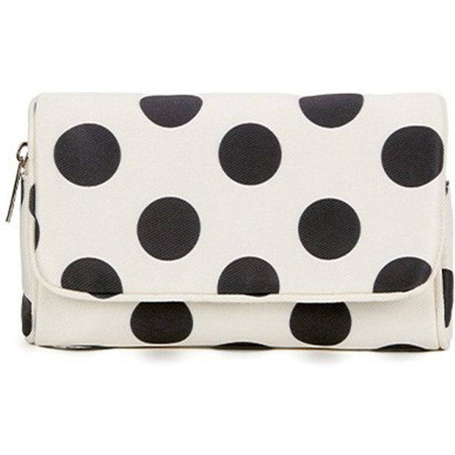 Large Capacity Travel Makeup Bag with Mirror Hand Held Portable Cosmetic Bag Toiletry Organizer Pouch for women Female Gift