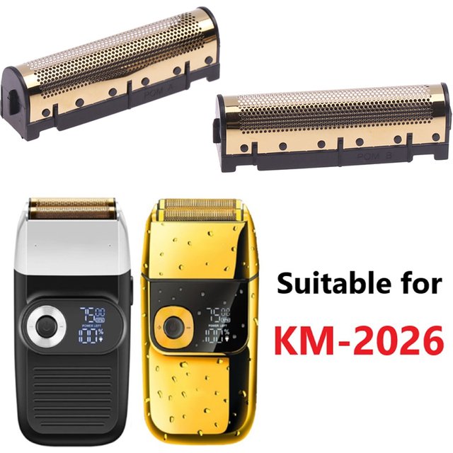 2Pcs Shaver Replacement Blade Original Electric Shavers Blades Golden Foil Cutter Head for KM-2026 Floating Razors