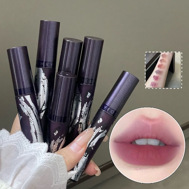 Moonlight Mist Matte Lip Gloss Soft Velvet Finish High Pigment Long Lasting Non Dry Nude Shades Daily Lip Makeup
