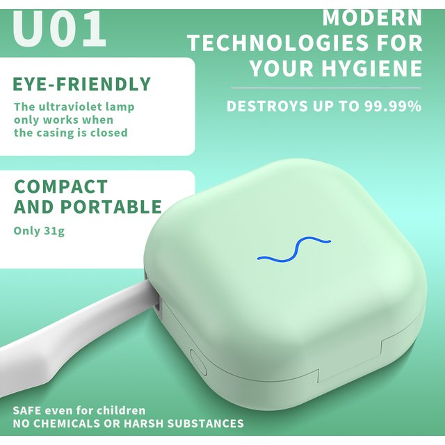 JUSTLANG Wireless Toothbrush Sterilizer USB Dental Shelf Bathroom Charging Antiseptic UV Disinfector Ultraviolet Tooth Brush Box