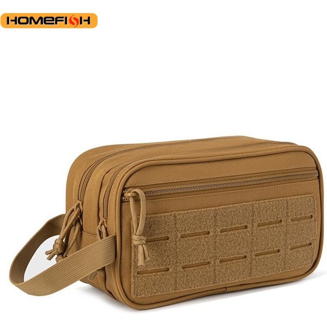 HOMEFISH Tactical Toiletry Bag for men Hygiene Bag Tool Molle Pouches Small Dopp Kit Mens Shaving Kit Travel shower Makeup