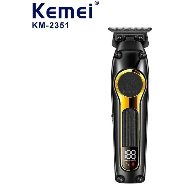 KEMEI KM--2351 USB Rechargeable Hair Clippers DLC Blade Cordless Electric Hair Trimmer Men Barber Hair Cutting Machine for men