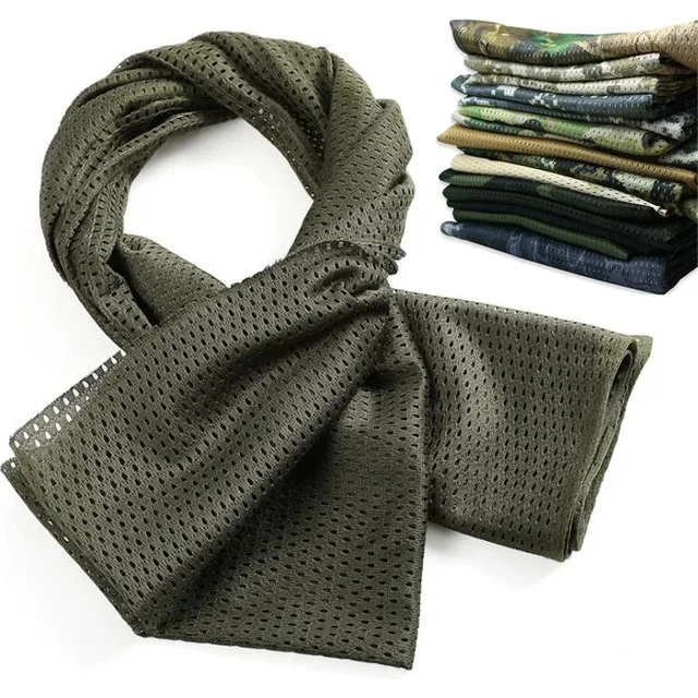 Écharpe tactique d'extérieur, écharpe de cou en maille de Camouflage, masque facial, enveloppe de