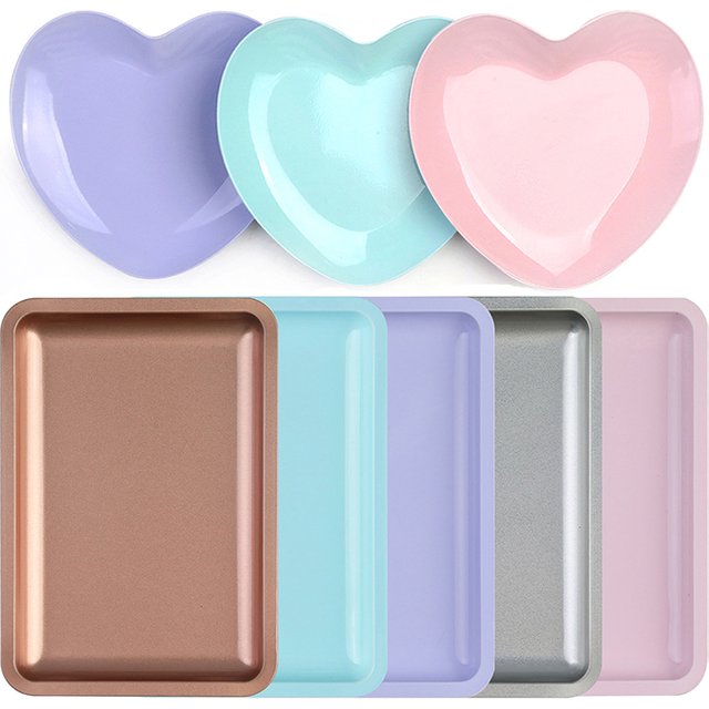 Stainless Steel Nail Storage Tray Cosmetic Doctor Surgery Dental Tray Nail Decoration Jewelry Display Dish Nail Polish Organizer