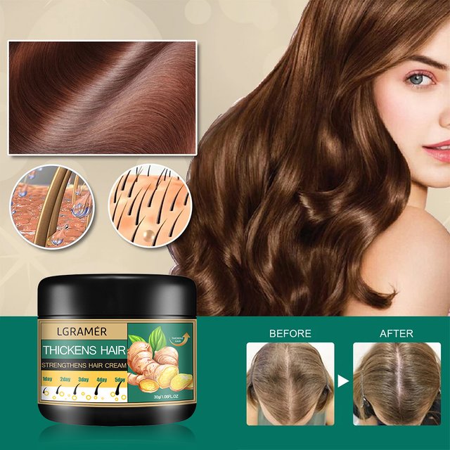 Produits pour la croissance des cheveux crème réparatrice pour la repousse du gingembre prévenir la perte de cheveux traitement de la calvitie cheveux denses beauté soins capillaires hommes femmes