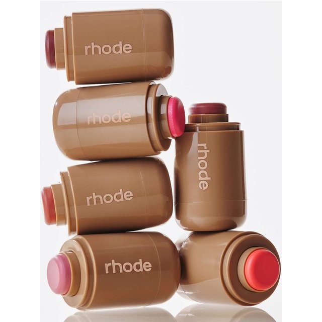 RHODE Cheek Blush Cream Blusher Stick Lip Gloss Phone Case For iPhone 15 16 17 Ribbon SALTY TAN Raspberry Espresso Lipstick INS