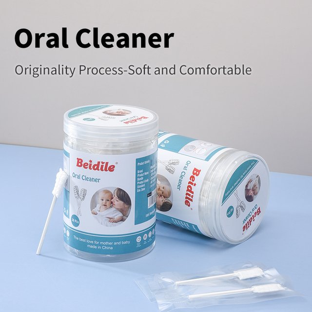 30/50pcs Baby Oral Gauze Cleaning Sticks, Individual Pack Disposable Baby Tongue Moss Cleaner, Newborn Toothbrush Oral Care