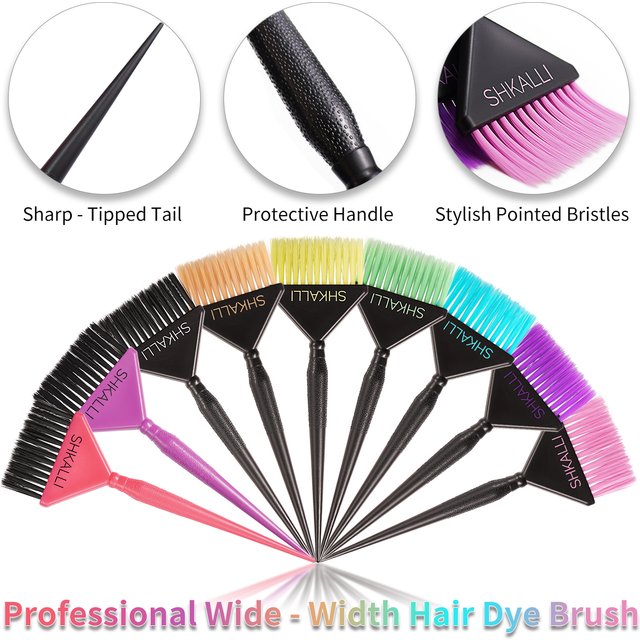 SHKALLI Professional Tint Brush for Salon Hair Dye Wider Soft Bristles Hair Brush Hair Dyeing Tools