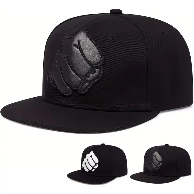 Unisex Fist Leather Label Hip-hop Hats Spring Autumn Adjustable Casual Snapback Baseball Caps Outdoor Sunscreen Hat