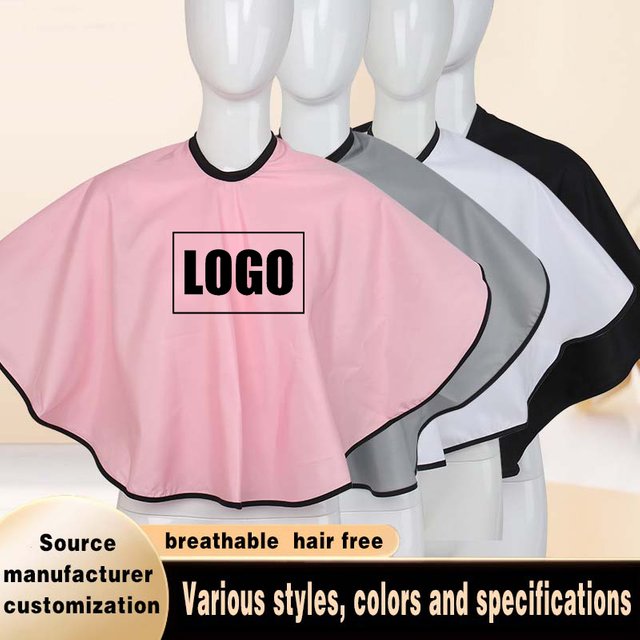 Custom Hairdresser's Cape Logo Cut Hairdressing Umbrella Salon Hairdressing Beauty Shop Makeup Short Apron Logo Hair Dyed Bib