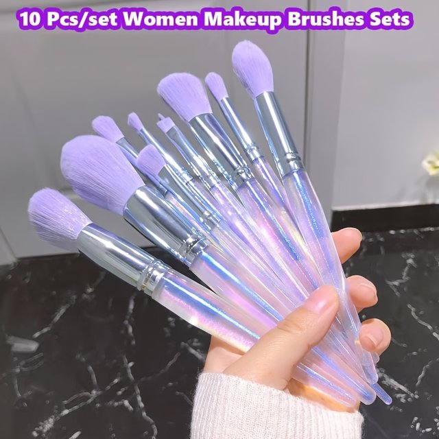 10 Teile/satz Mode Make-Up Pinsel Sets Lidschatten Powder Foundation Highlighter Augenbraue Pinsel Professionelle Werkzeug