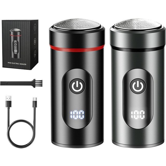 Electric Razor Mini Digital Display Shaver Travel Car Men's Home Razor Three Knife Heads