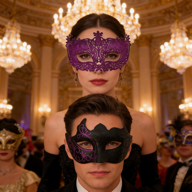 2 pièces/ensemble Couple masques vénitien mascarade fête masque peint masque pour les yeux Performance danse carnaval fête Costume Cosplay accessoires