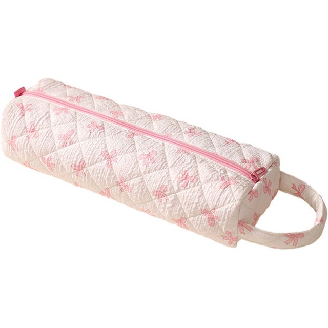 Cute Quilted Hair Dryer Bag Heat Resistant Travel Pouch Large Capacity Styling Tool Organizer Case for Curling Iron Straightener