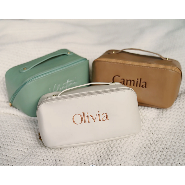 Custom Makeup Bag Personalized Cosmetic Bag for Her Unique Valentines Gift Bridesmaid Gifts Birthday Gift Travel Makeup Bag