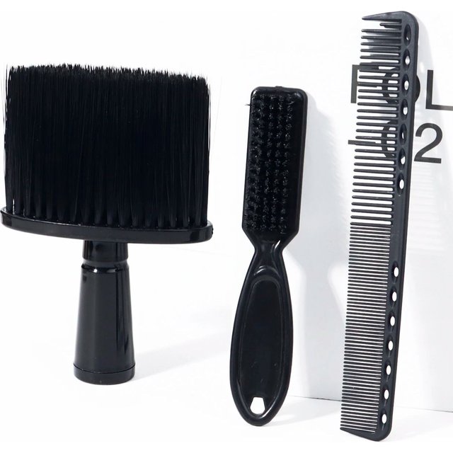 3pcs Hairdressing Tool Set, Soft Hair Brush, Double-Sided Comb, Essential for Hairdressing, Special for Real Hair Wigs