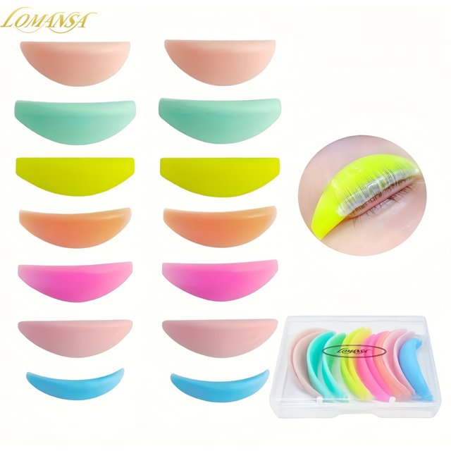 Lomansa Wholesa L7 Pairs L Curl Silicone Eyelash Perm Rod Lash Lift Pads Eyelash Curler Accessories Eyelash Lifting Makeup Tool