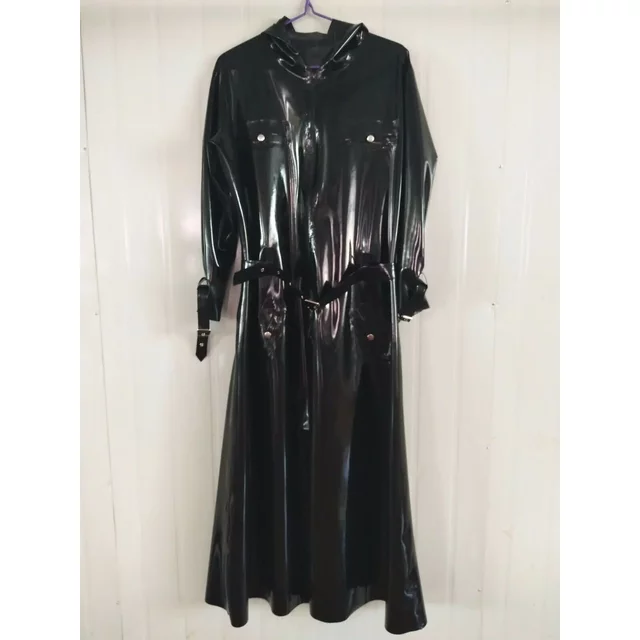 Gummi Latex caoutchouc Ganzanzug Cosplay fête noir Catsuit coupe-vent S-XXL bal de mascarade