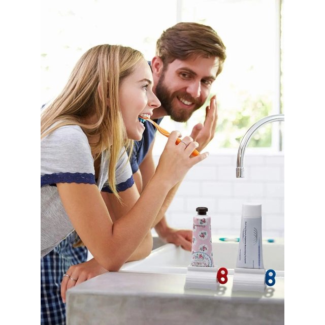 YS00020-1 Roller Tube Toothpaste Squeezer, Toothpaste Holder, Bathroom Rotary Paste Dispenser