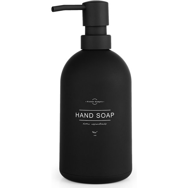 Matte Black Hand Soap Dispenser for Bathroom and Kitchen Countertop - Large Capacity 16oz Soap Pump Dispenser…
