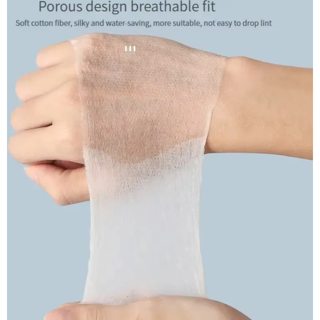 200pcs Stretchable Cotton Pads – Soft Pre-Makeup & Cleansing Pads, Wet/Dry Use, Skin-Friendly, Breathable, Long-Lasting, Unisex
