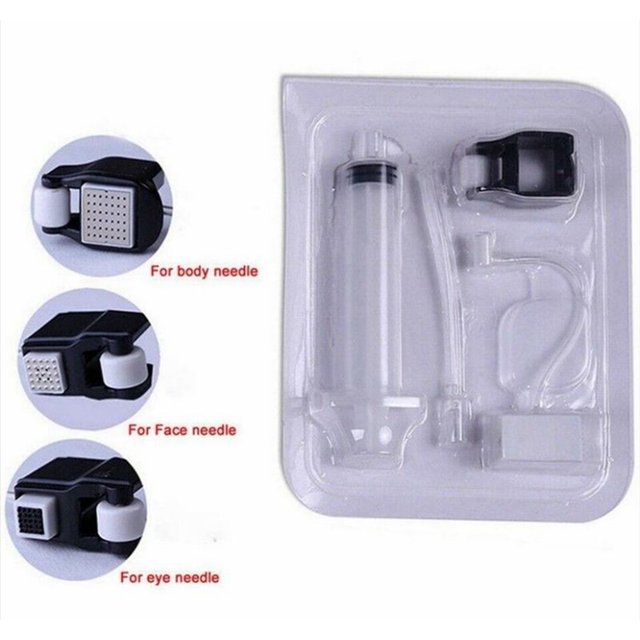 RF Vanadium Titanium Crystal Injection Syringe No Needle Tubing Disposable Photon For Face Restoration Skin Care Water Mesogun