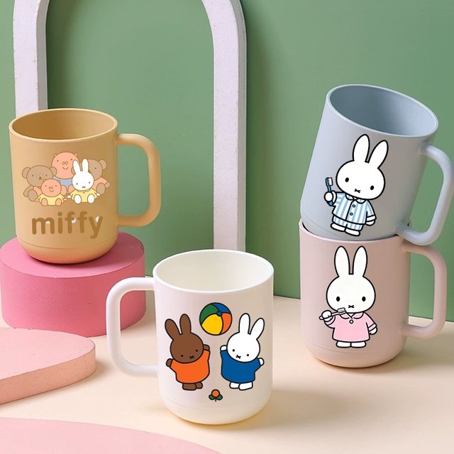 Cute Miffys Toothbrush Cup Couple Gargle Water Cups Women Men Home Bathroom Accessories Kids Brush Teeth Mug Best Friend Gift