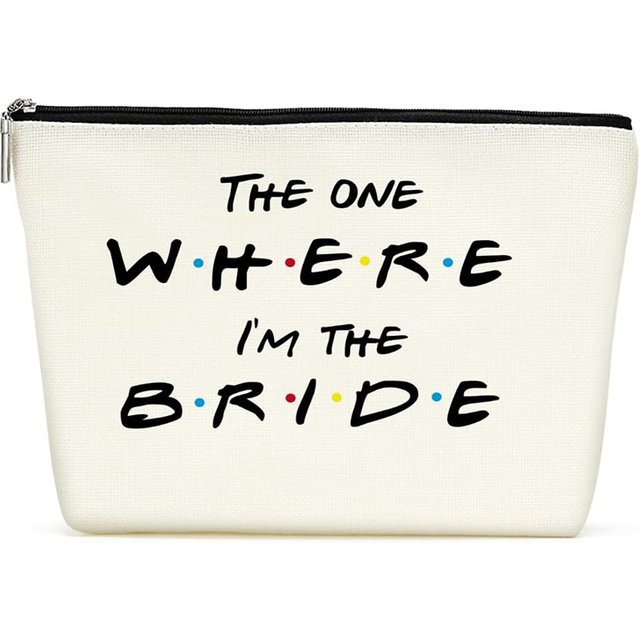 The one where I’m the Bride makeup bag Future Mrs Friends themed Wedding Bridal shower Bachelorette Hen Party decoration gift
