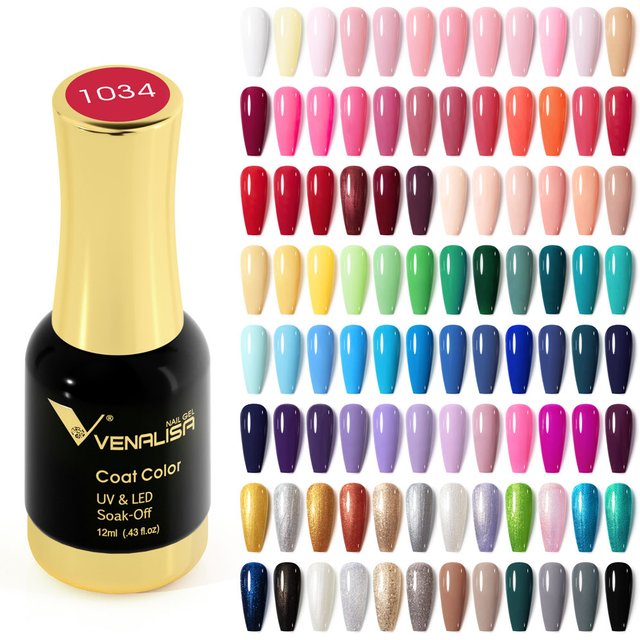 VENALISA 12ml TPO FREE Gel Nail Polish French Pink Crystal Lacquer Nail Art Glitter Pearl Diamonds Soakoff Platinum UV LED