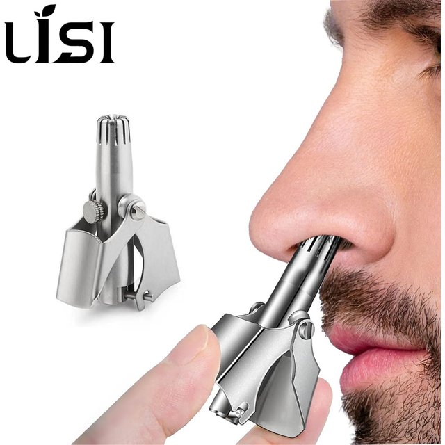 LISI Washable Portable Manual Nose Hair Trimmer for men & Women Waterproof Stainless Steel Ear Hair Trimmer with Cleaning Brush
