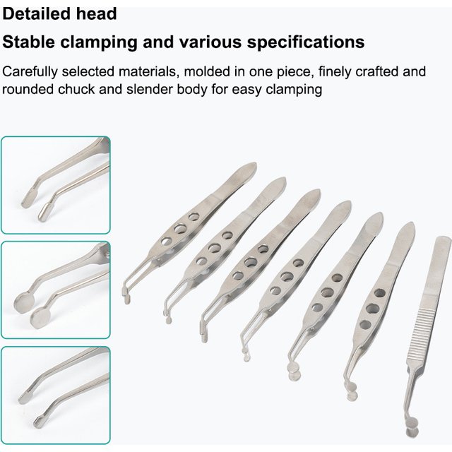 Eyelid Tweezers Meibomian Gland Forceps Women Clip Eyelash Compressor Stainless Steel Metal Expressor Extension Makeup Accurate
