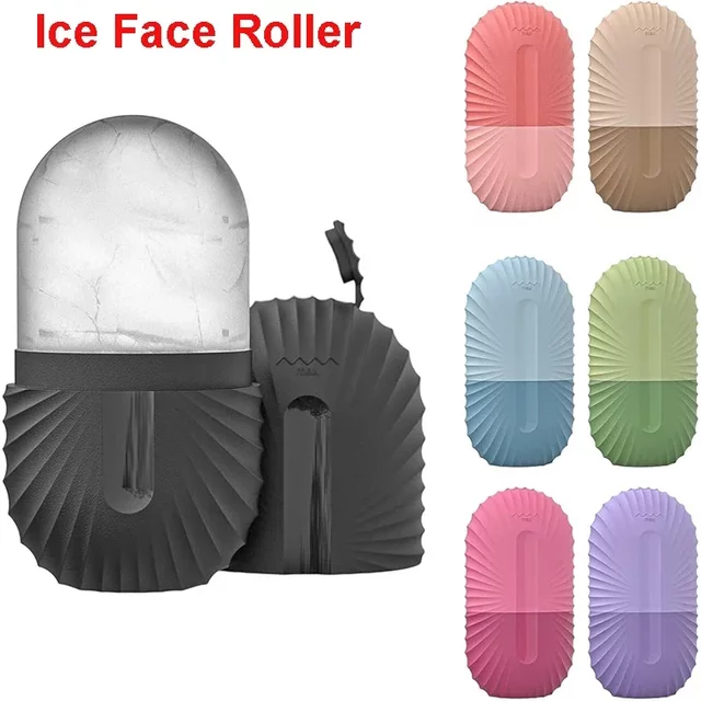 Ice Face Roller Ice Cube Beauty Massage Silicone Ice Mold For Eye Puffiness Ice Facial Roller Shrink Pores
