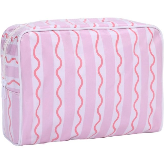 Polyester PVC Cosmetic Bag Double-layer Color-printed Makeup Organizer Large Capacity Waterproof Cosmetic Storage Bag