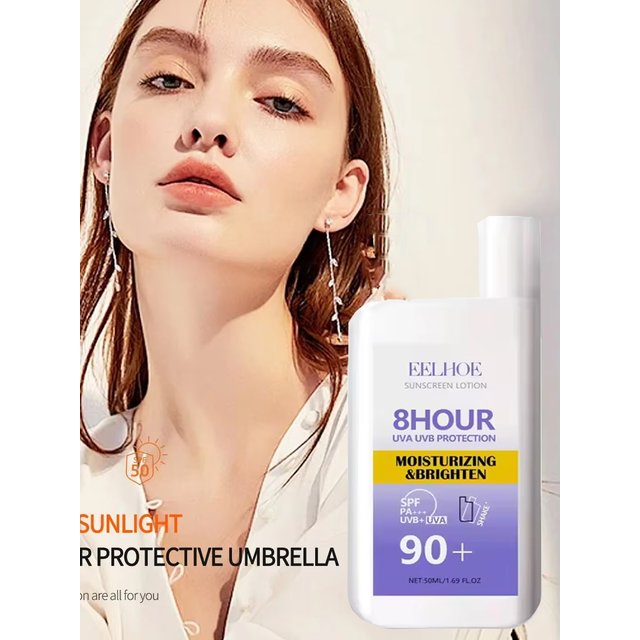 SPF 50+ Sunscreen Lotion Cream Long-Lasting Sun Protection Lightweight Non-Greasy Sun Block Prevent Sunburn Face Body Skin Care