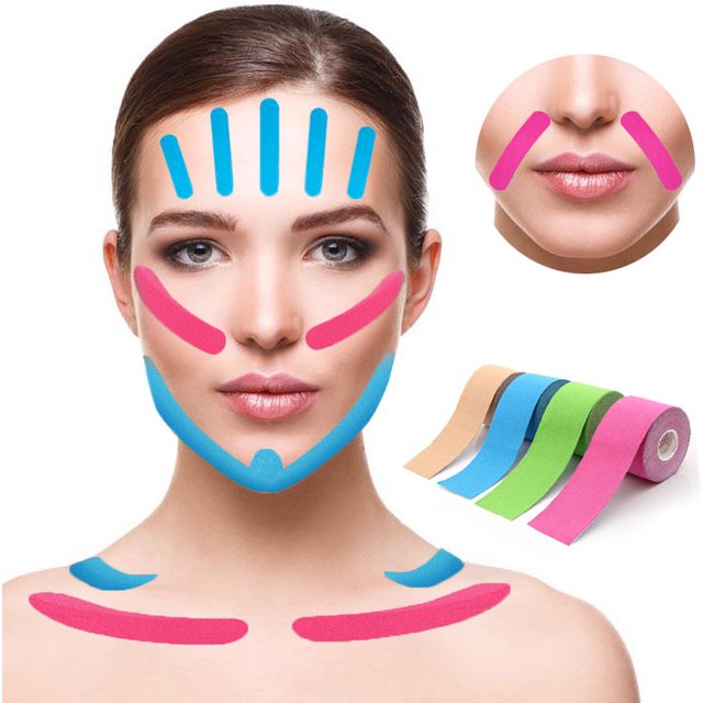 5CM X 5M Kinesiology Tape For Face V Line Neck Eyes Lifting Wrinkle Remover Sticker Tape Facial Skin Care Tool Elastic Bandage