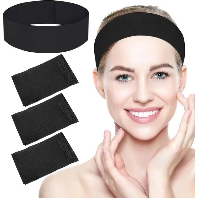 50/100 bandeaux jetables pour femmes, bandeaux de spa facial extensibles en non-tissé pour soins de la peau avec fermeture douce et pratique