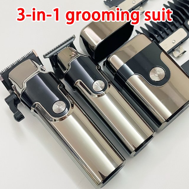 3-in-1 Grooming Suit Hair Clippers Kit USB Rechargeable Electric Hair Trimmer Men's Shaver Professional Cutting Machine Barber