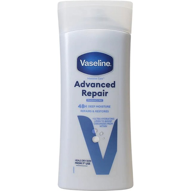 Vaseline Intensive Care Advanced Repair Body Lotion 200ml Fragrance Free 48H Moisture for Dry Skin