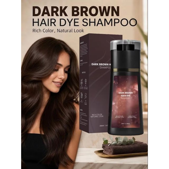 Hair Dye Shampoo Black Brown Hair Dye Color Shampoo for Gray Hair Fluffy Refreshing Hair Dye Quick Dizzy Hair Coloring Shampoo