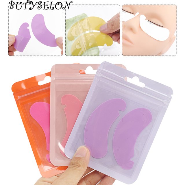 1 Pair New Reusable Eye Pads Silicone Stripe Lash Lift Eyelash Extension Hydrogel Patches Under Eye Gel Patch Makeup Tools