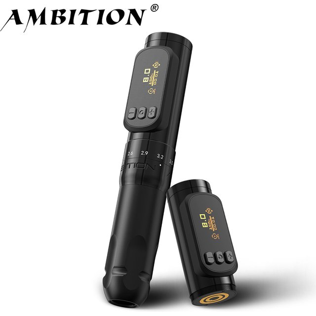 Ambition Sally 270 Wireless Tattoo Machine Adjustable Stroke 2.0-3.5mm Permanent Makeup Rotary Pen Coreless Motor Tattoo Suppy